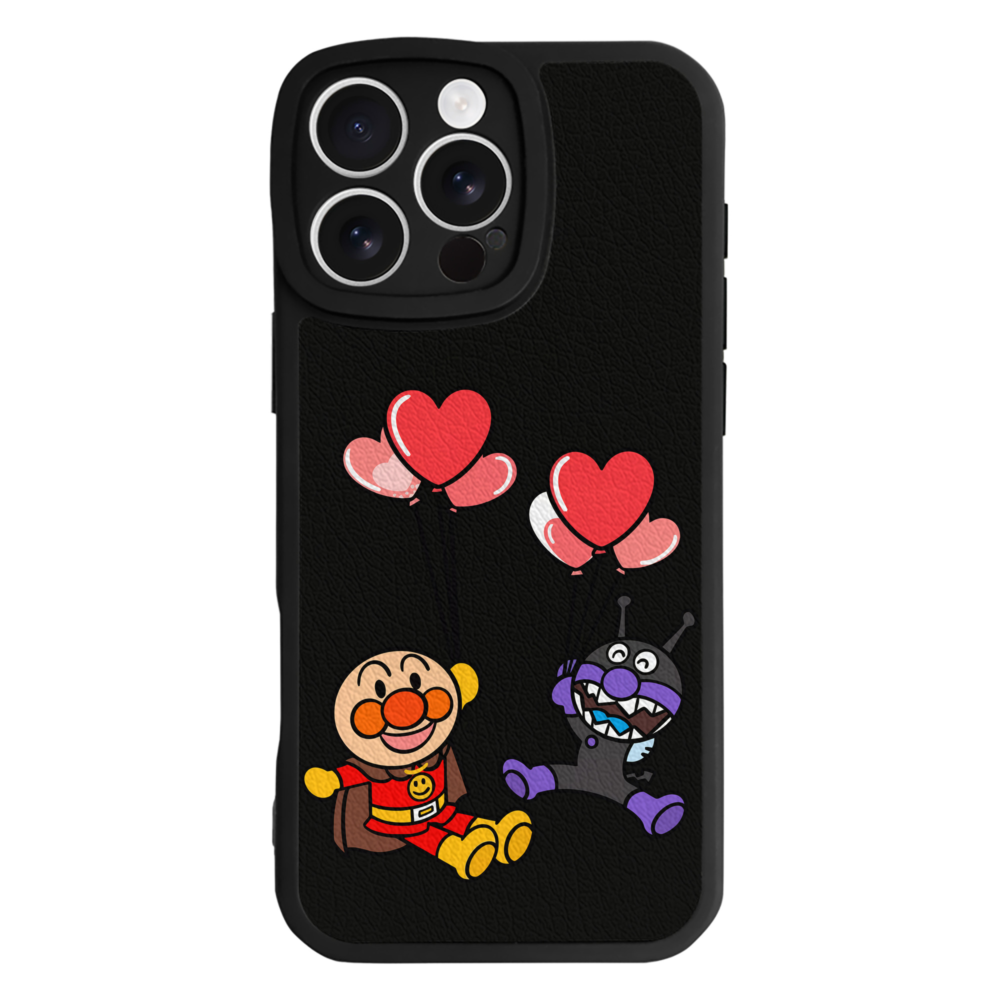 （画像用） アンパンマン Anpanman 【iPhone 16シリーズ対応】シリコンスマホケース（レザー調） 材質：シリコン